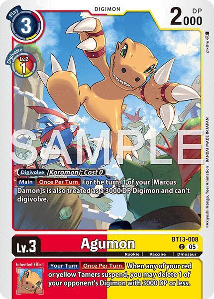 Agumon - BT13-008 (Reprint) - Advanced Booster Digimon Generation (AD-01)