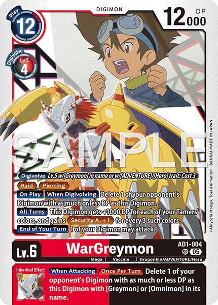 WarGreymon - AD1-004 - Advanced Booster Digimon Generation (AD-01)