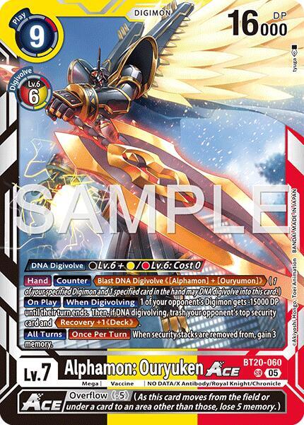 Alphamon: Ouryuken ACE (Reprint) - Advanced Booster Digimon Generation (AD-01)