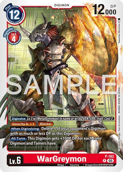 WarGreymon - P-182 (Reprint) - Advanced Booster Digimon Generation (AD-01)