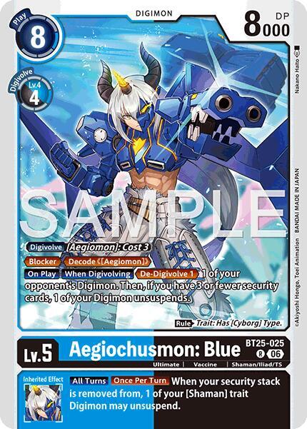 Aegiochusmon: Blue - Dual Revolution (BT-25)