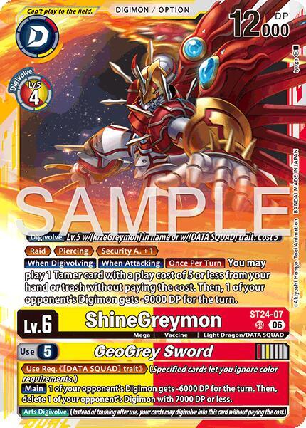 ShineGreymon // GeoGrey Sword - Starter Deck 24: Data Squad (ST-24)
