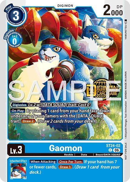 Gaomon (Welcome Tamers Pack Vol.2) - Starter Deck 24: Data Squad Release Event Cards (ST-24_PR)