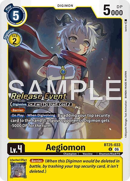 Aegiomon - Dual Revolution Release Event Cards (BT-25_PR)