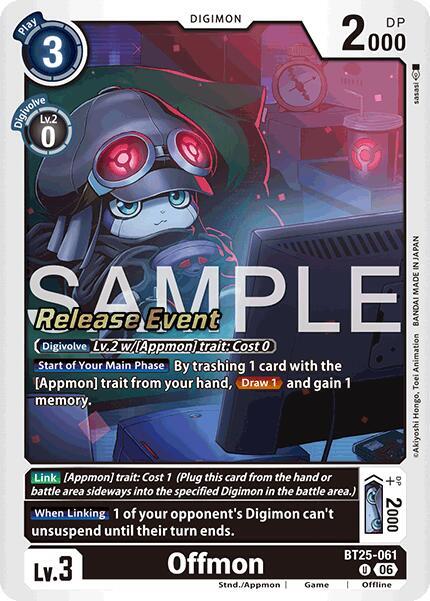 Offmon - Dual Revolution Release Event Cards (BT-25_PR)
