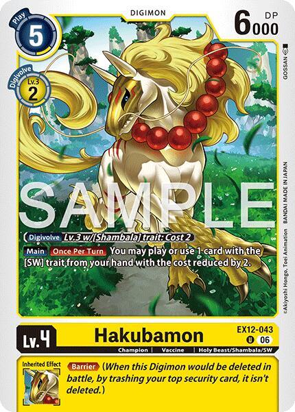 Hakubamon - Digital World Shambala (EX-12)