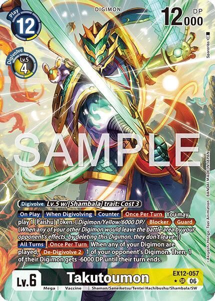 Takutoumon (Alternate Art) - Digital World Shambala (EX-12)