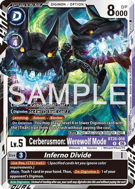 Cerberusmon: Werewolf Mode // Inferno Divide - Timeless Bonds (BT-26)