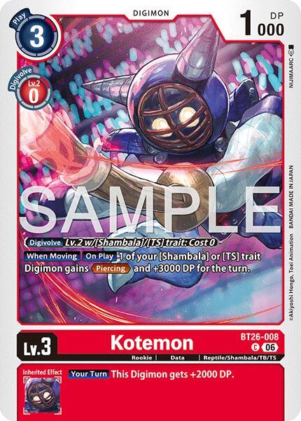Kotemon - Timeless Bonds (BT-26)