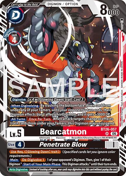 Bearcatmon // Penetrate Blow - Timeless Bonds (BT-26)