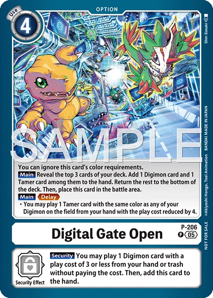 Digital Gate Open - P-206 (Store Tournament 2025 Vol.4 Participation Pack) - Digimon Promotion Cards (D-PR)