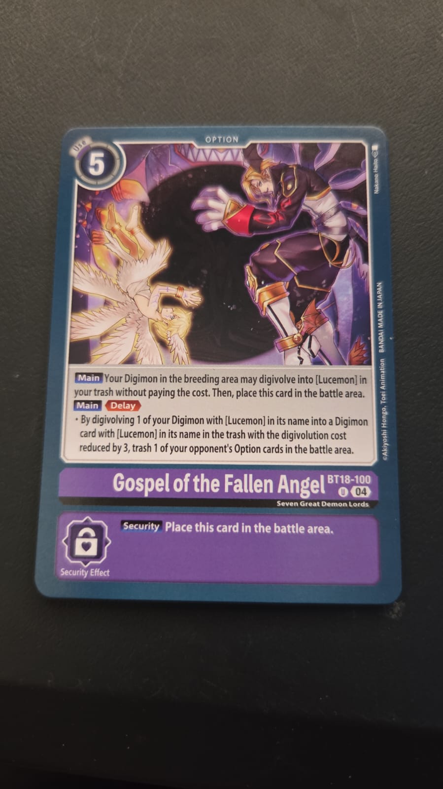 Gospel of the Fallen Angel - Release Special Booster 2.0 BT18-100
