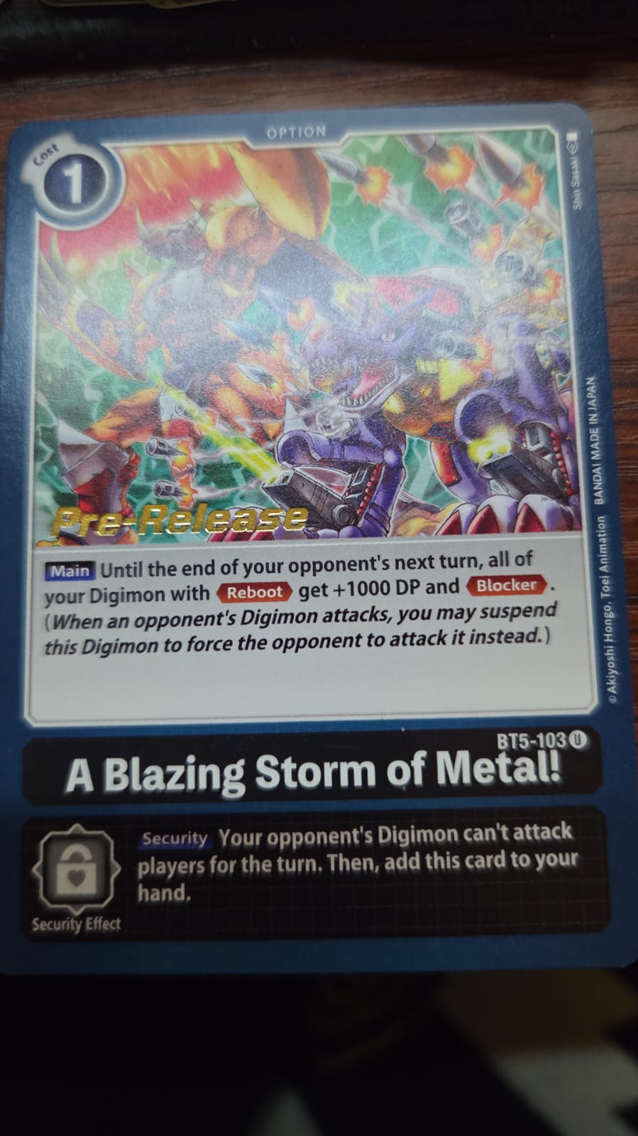 A Blazing Storm of Metal! - Battle of Omni Pre-Release Cards (BT-05_PR)