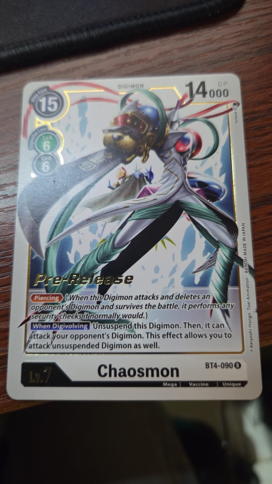 Chaosmon - Great Legend Pre-Release Cards (BT-04_PR)