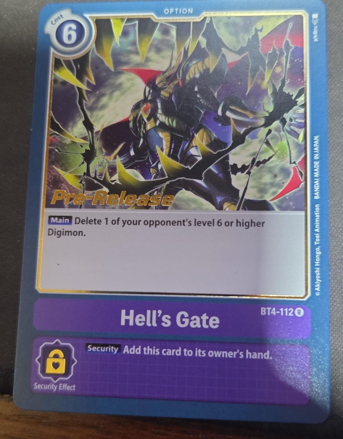 Hell's Gate - Great Legend Pre-Release Cards (BT-04_PR)