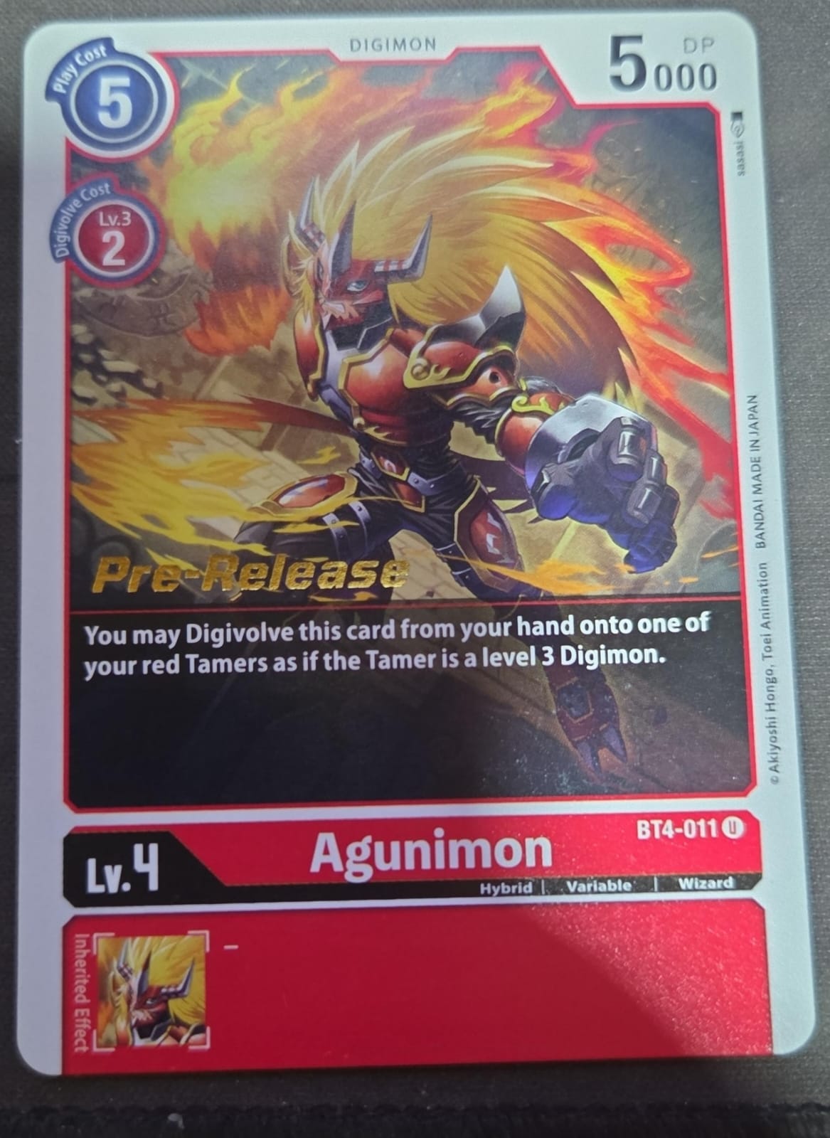 Agunimon - Great Legend Pre-Release Cards (BT-04_PR)